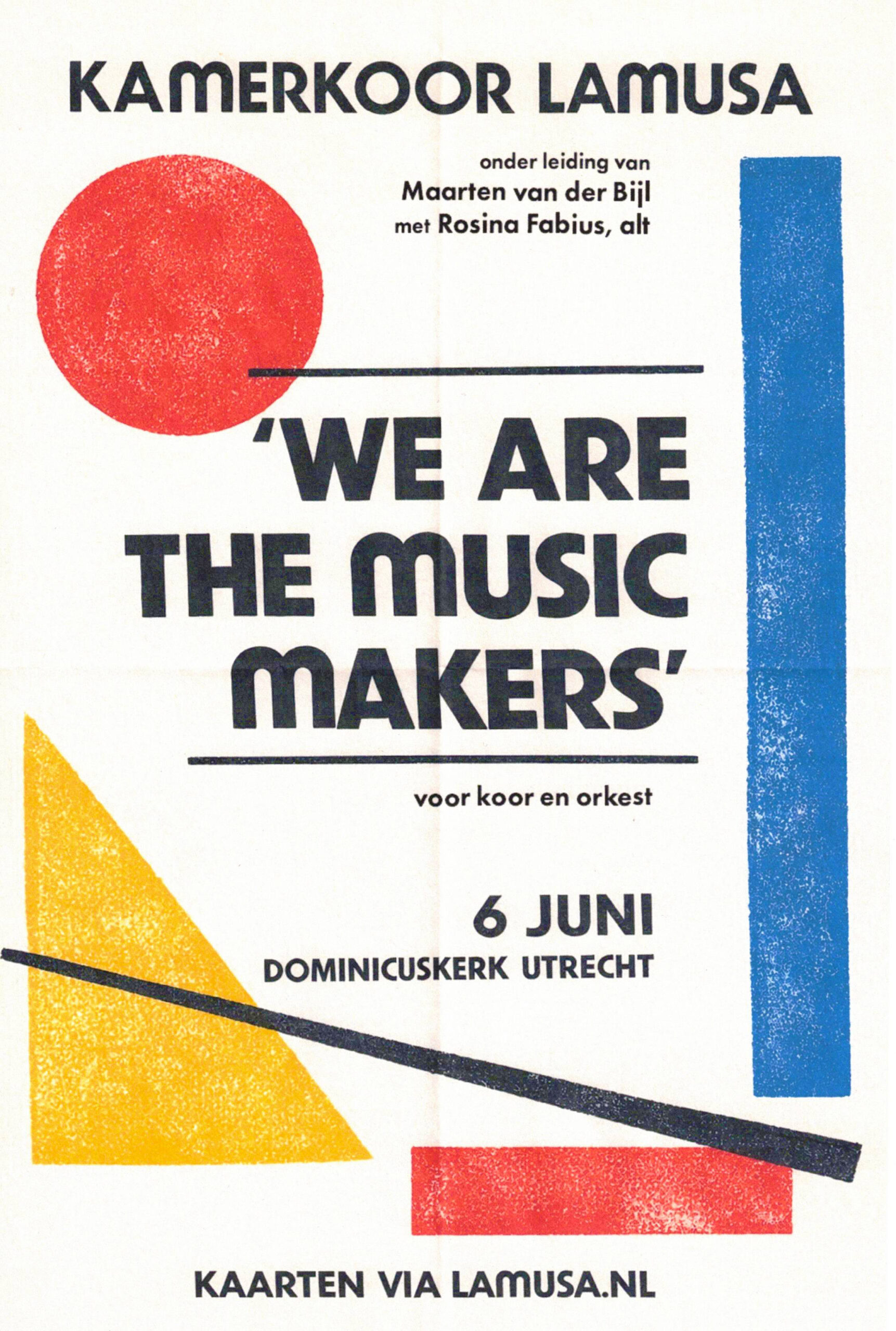 Concertposter 'We are the Music Makers'